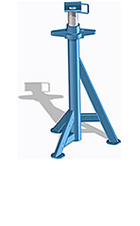 short axle stand for HGV AV 7,5 K height adjustable with spindle 
