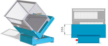 Container tilter BHN-N025 closed container tray