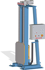 Lifting columns with linear guides