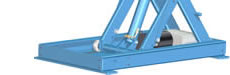 Mobile scissor lift table - ground fixing lugs for stationary use