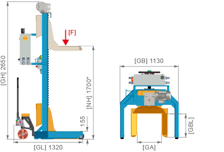 mobile column lift RG 3 C400 dimensions mobile column lift RG 3 C400 dimensions