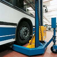 Wheel Lift being fitted round a wheel