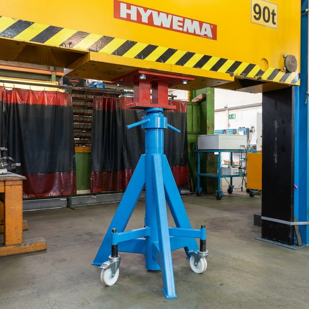 90 t test stand for function and reliability testing of heavy-duty jack stands and support stands