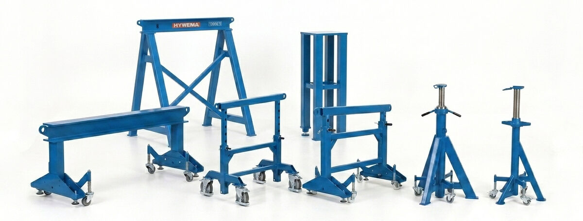 Heavy-duty jack stands and support stands of the HYWEMA AV model range