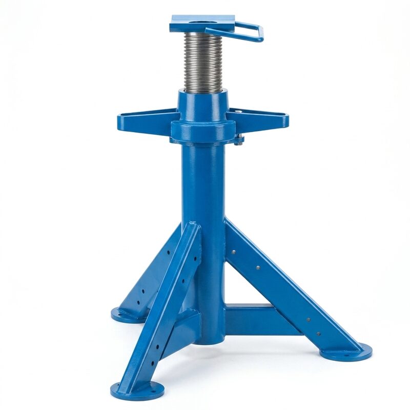 Short heavy-duty jack stand AV S for low installation heights in commercial vehicle service