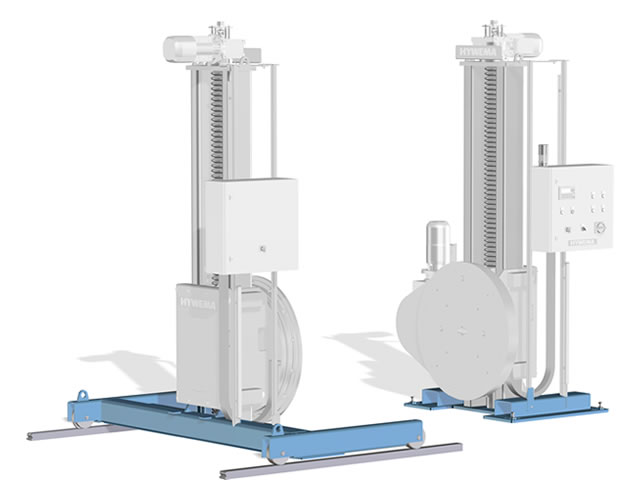 HYWEMA® lifting- rotating device HDV DUO chassis stationary-rail mounted