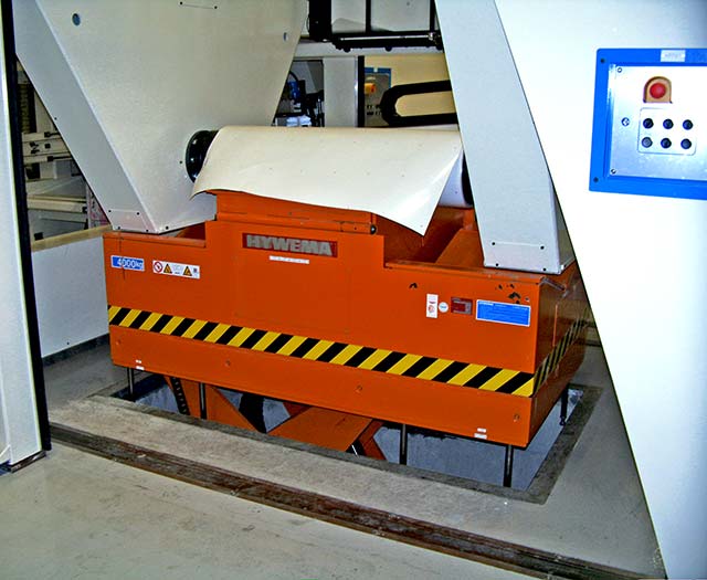 scissor lift for paper industry example A36352